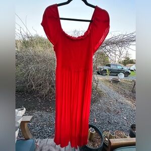 Arizona Jean Co. Tomato Red Midi Dress
